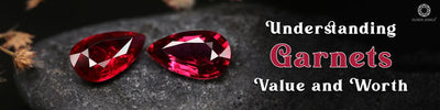 Two red pear-shaped garnets featured in a blog post on their value and worth.