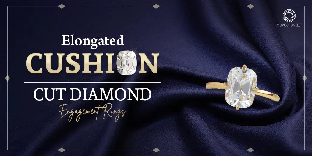 Elongated Cushion Cut Diamond Engagement Ring — Ouros Jewels