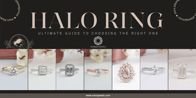 [Text]- Halo Ring- Ultimate guide to choosing the right one [Style]-Image Collage, [Images]- Halo rings by ouros