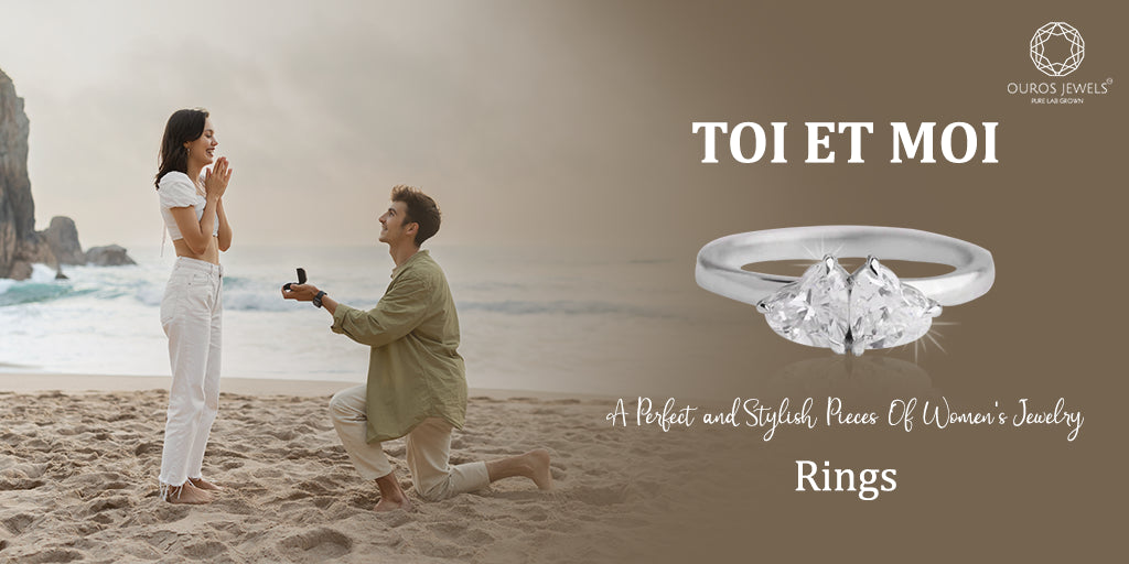 [Toi et Moi engagement ring for woman]-[ouros jewels]