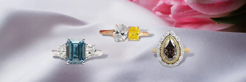 Shop Colored Diamond Rings online Ouros Jewels