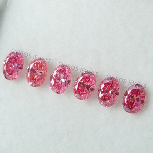 0.30 Carat Each Pink Oval Loose Diamond Ouros Jewels