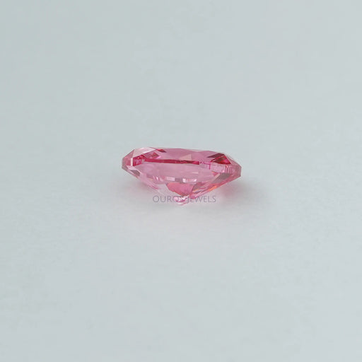 side view of 0.30ct pink oval cut loose lab grown diamond
