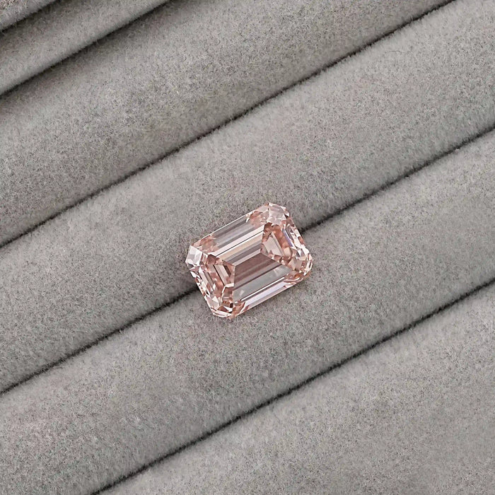 Pink Emerald Cut Lab Diamond - 10.08 CT Certified