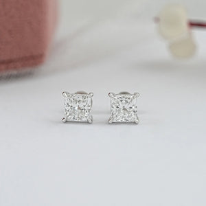 Princess Cut Lab Grown Diamond Stud