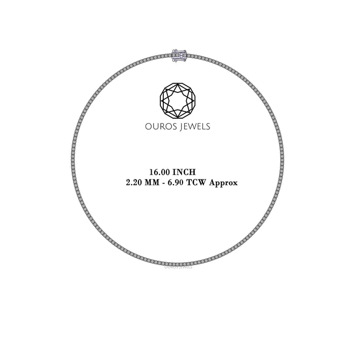 Stunning Round Cut Lab Diamond Tennis Necklace