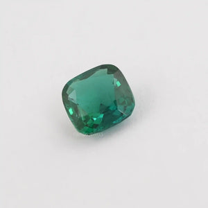 Dark Green Zambian Cushion Cut Gemstone