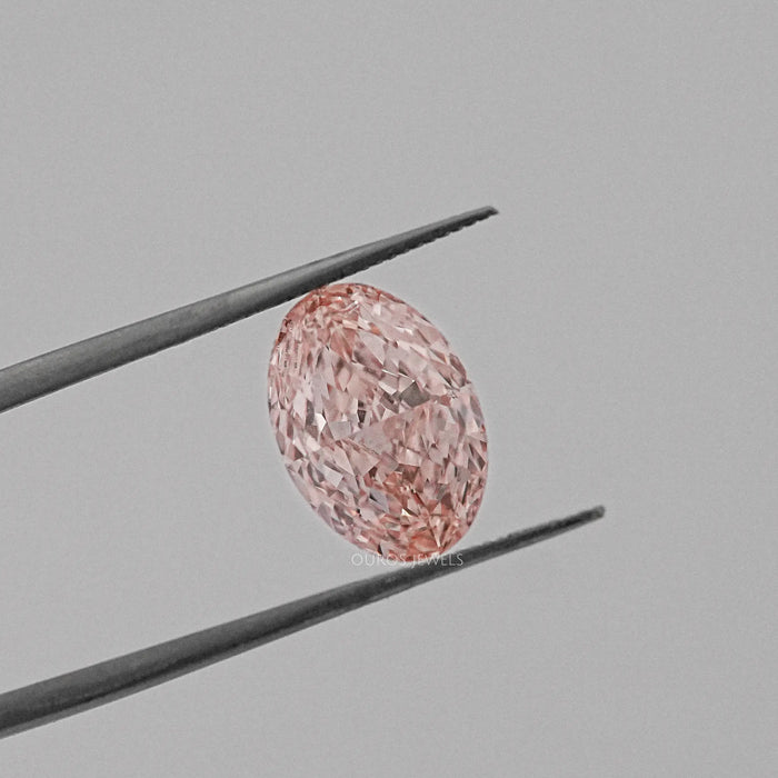 Fancy Intense Pink Oval Cut Lab Diamond