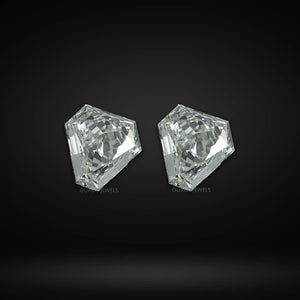 Calf Cut Diamond Side Stone on black background 