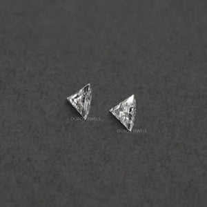 Side View of Triangle Cut Loose Lab Grown Diamond 