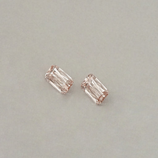 Light Pink Criss Cut Diamond Matching Pair