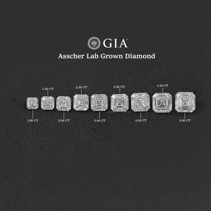 Certified Asscher Cut Lab Grown Diamond