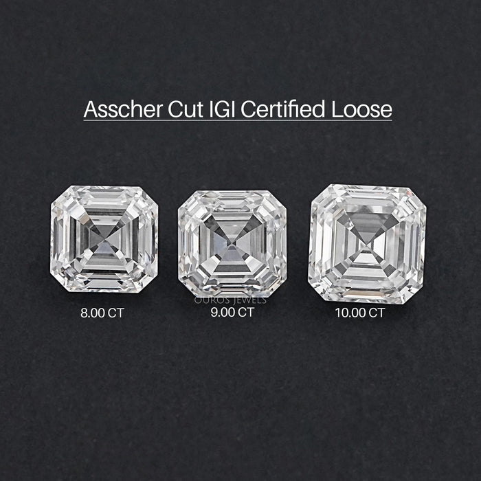 Certified Asscher Cut Lab Grown Diamond