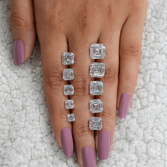 Certified Asscher Cut Lab Grown Diamond