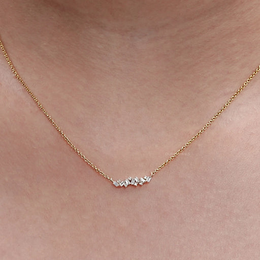 Baguette And Round Lab Diamond Pendant