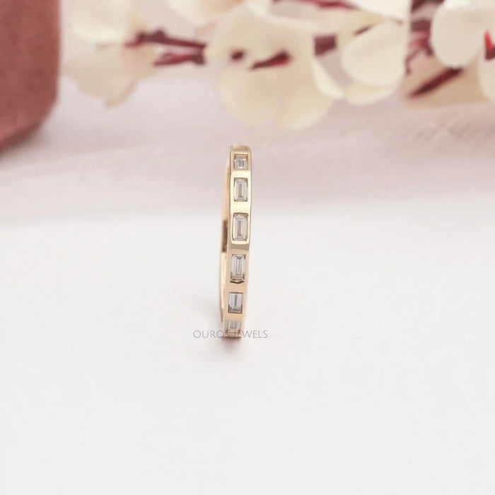 [Baguette Cut Lab Grown Diamond Band]-[Ouros Jewels]