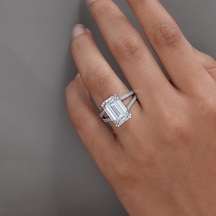 Emerald Cut Diamond Engagement Ring - Beyonce Edition