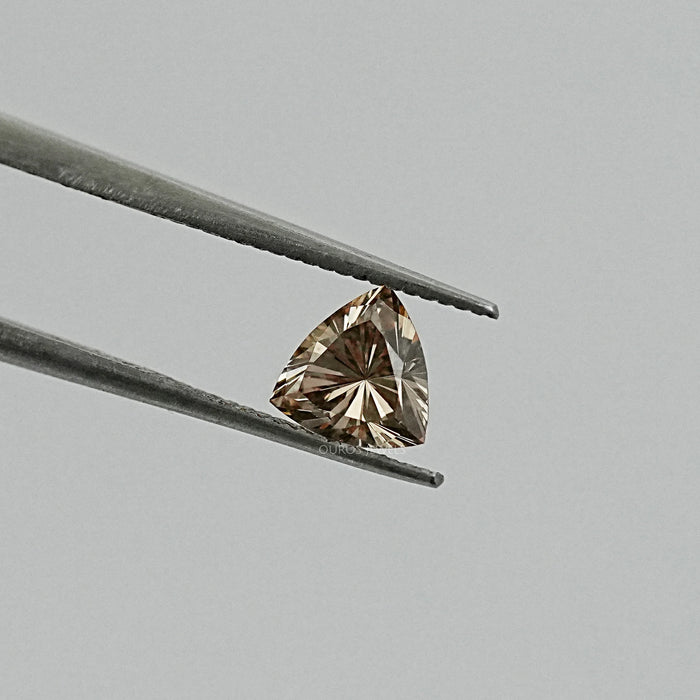 Champagne Trillion Cut Lab Grown Loose Diamond