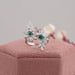 emerald gem bypass ring 