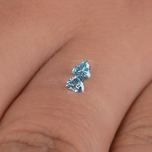 Blue Trillion Cut Lab Grown Diamond Loose