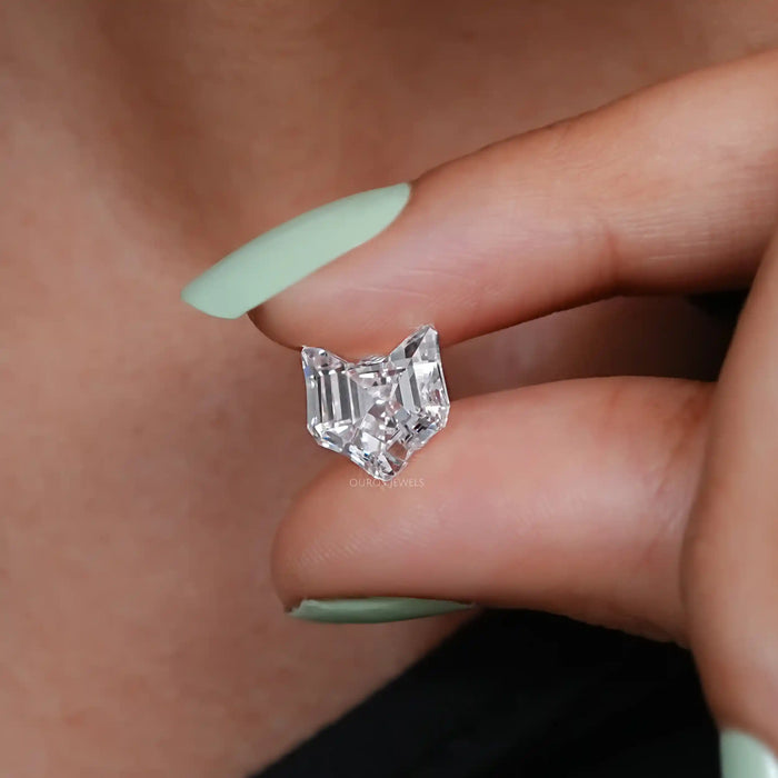 Antique Shape Cat Face Cut Lab Grown Diamond