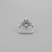 back view of champagne marquise-cut lab diamond solitaire accent wedding ring