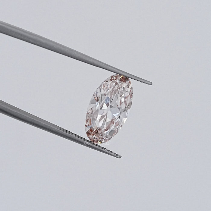 Light Champagne Old Mine Moval Cut Loose Diamond