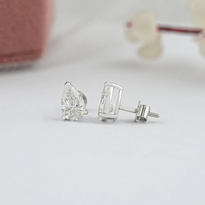 Pear Cut  Lab Diamond  Stud  Earrings