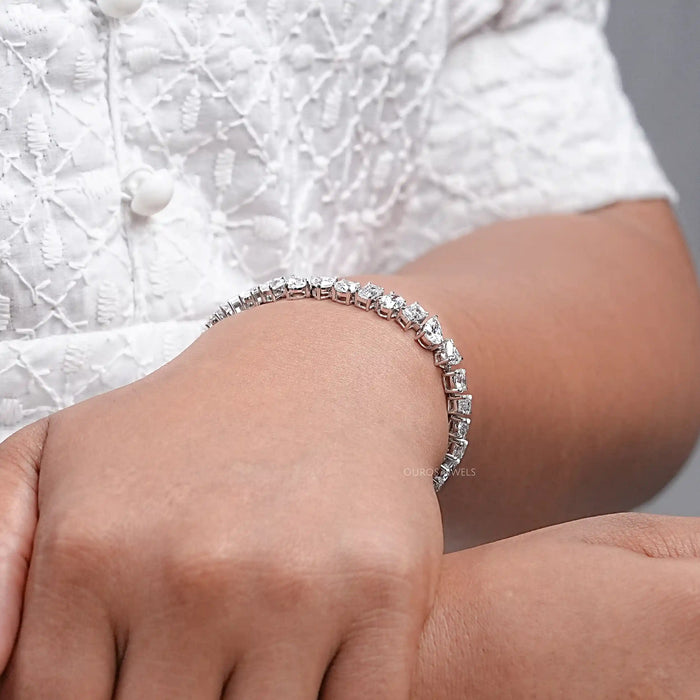 Brilliant Multi Shape Lab Diamond Bracelet