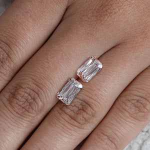 Light Pink Criss Cut Diamond Matching Pair