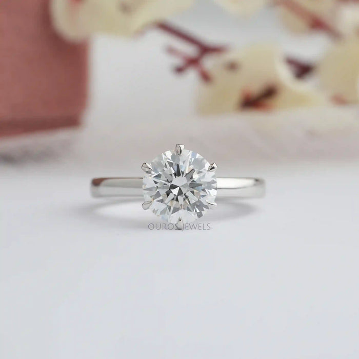 Six Prong Round Cut Solitaire Diamond Ring