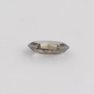 Side View of Step Cut Grey Loose Lab Grown Diamond on White Background 