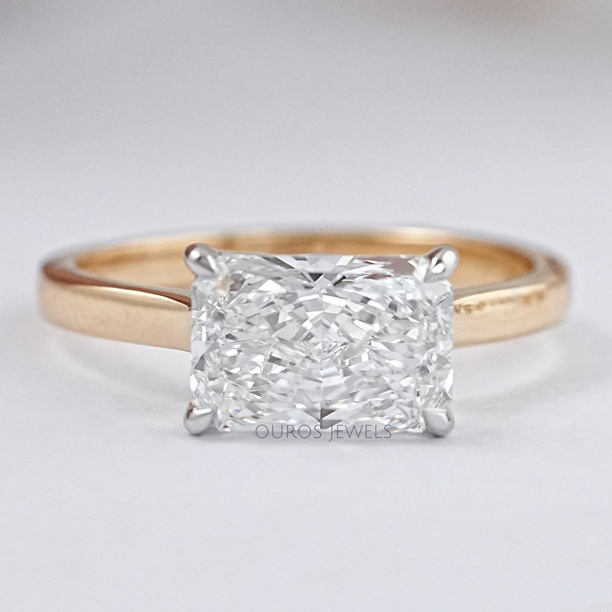 Radiant Cut East West Diamond Ring — Ouros Jewels