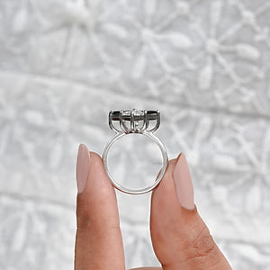 Princess Cut Black Diamond Anniversary Rings