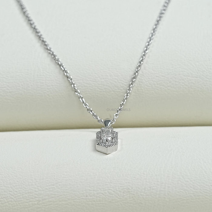 Step Cut arrow Diamond Pendant