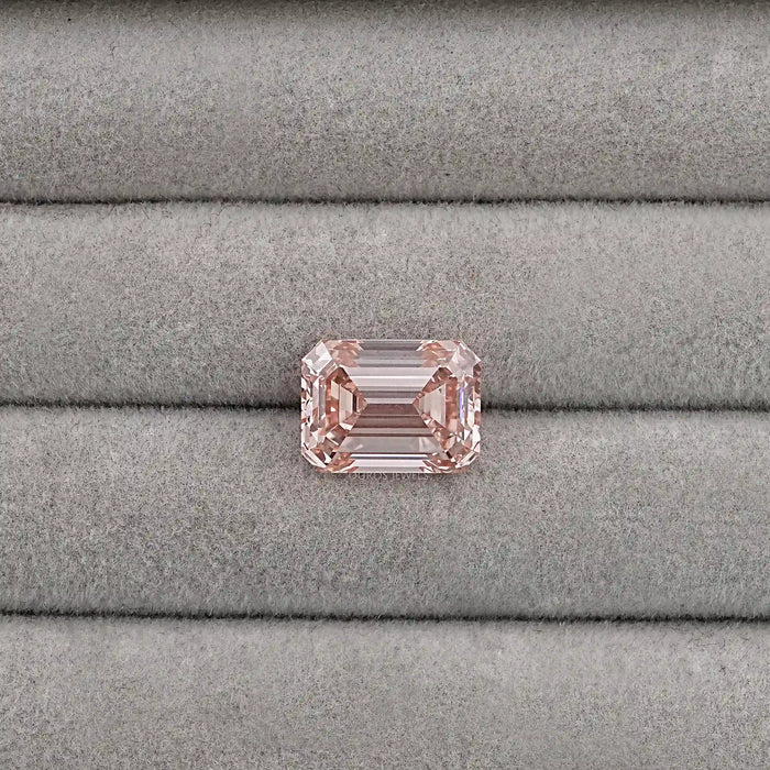 Pink Emerald Cut Lab Diamond - 10.08 CT Certified