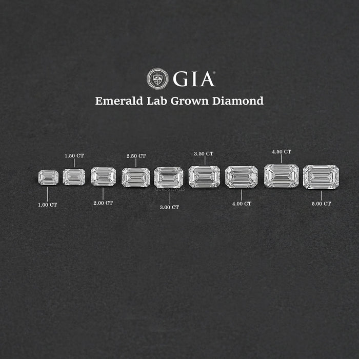 Certified Emerald Cut Lab Grown Diamond