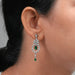 emerald dangle earrings for women
