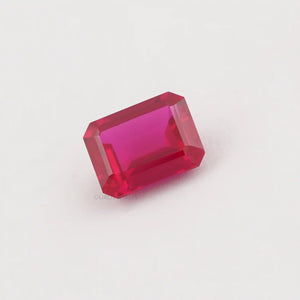 Emerald Cut Red Ruby Gemstone — Ouros Jewels