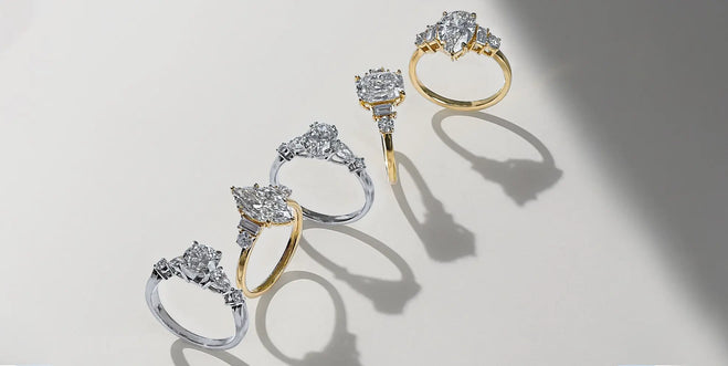 Amber Head Lab Diamond Wedding Ring — Ouros Jewels