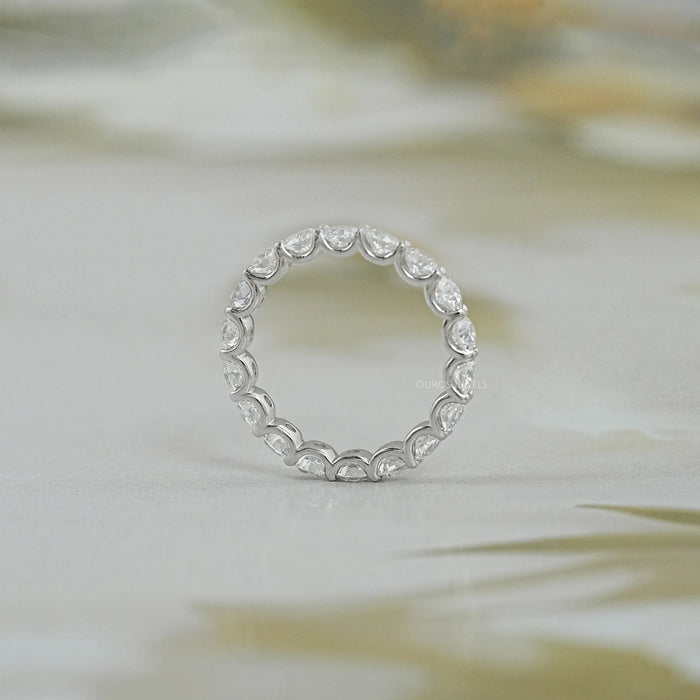 Old European Round Cut Lab Diamond Full Eternity Wedding Band