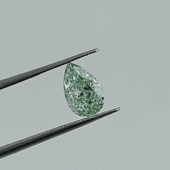 Fancy Vivid Green Pear Lab Grown Loose Diamond