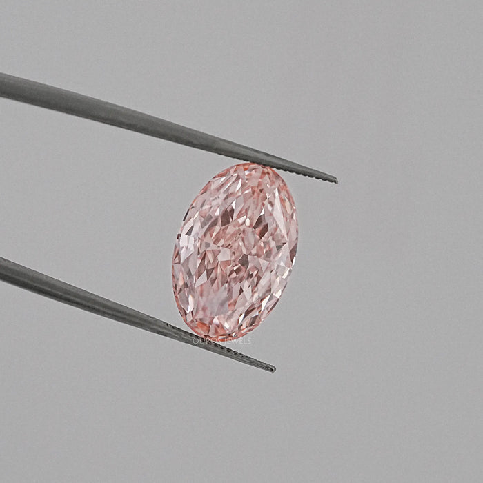 Fancy Intense Pink Oval Cut Lab Diamond