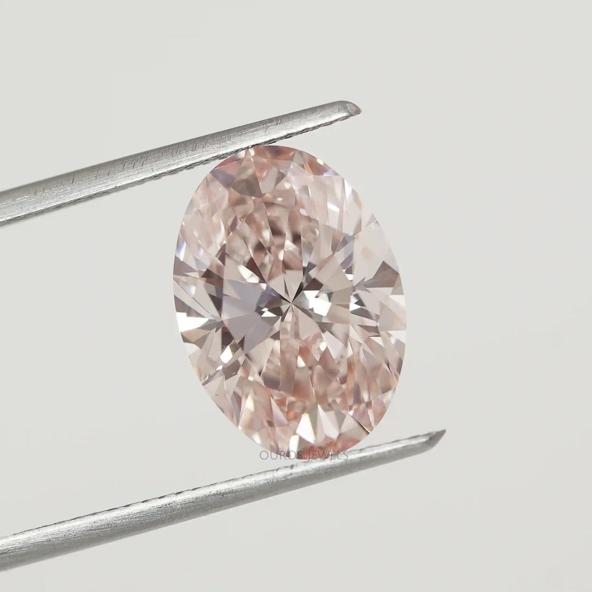 Oval Shape Fancy Intense Pink Lab Grown Diamond
