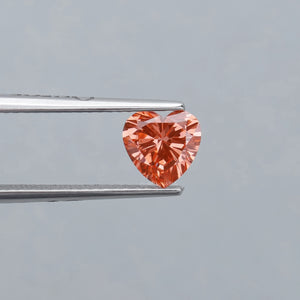 0.90 Carat Vivid Pink Heart Cut Lab Grown Diamond