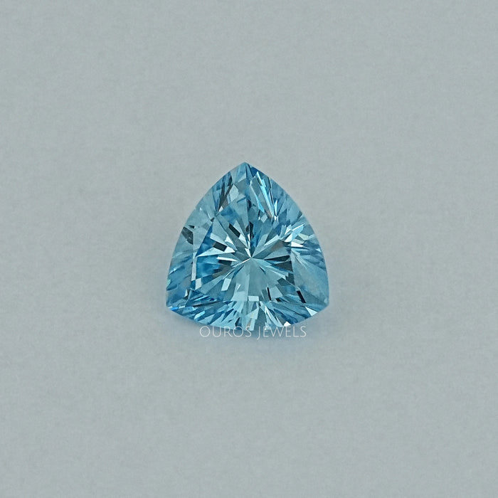 Fancy Vivid Blue Trillion Cut Lab Grown Diamond