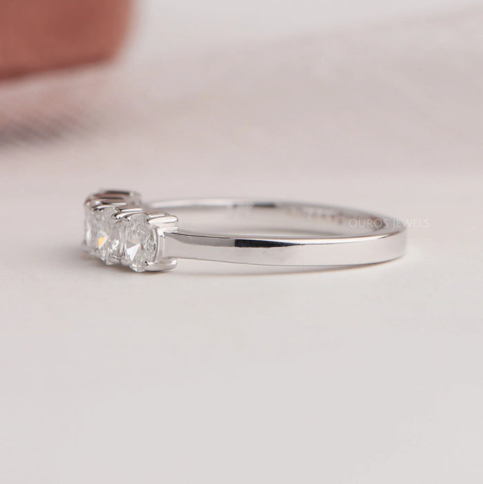 Five Stone Oval Diamond  Wedding Ring