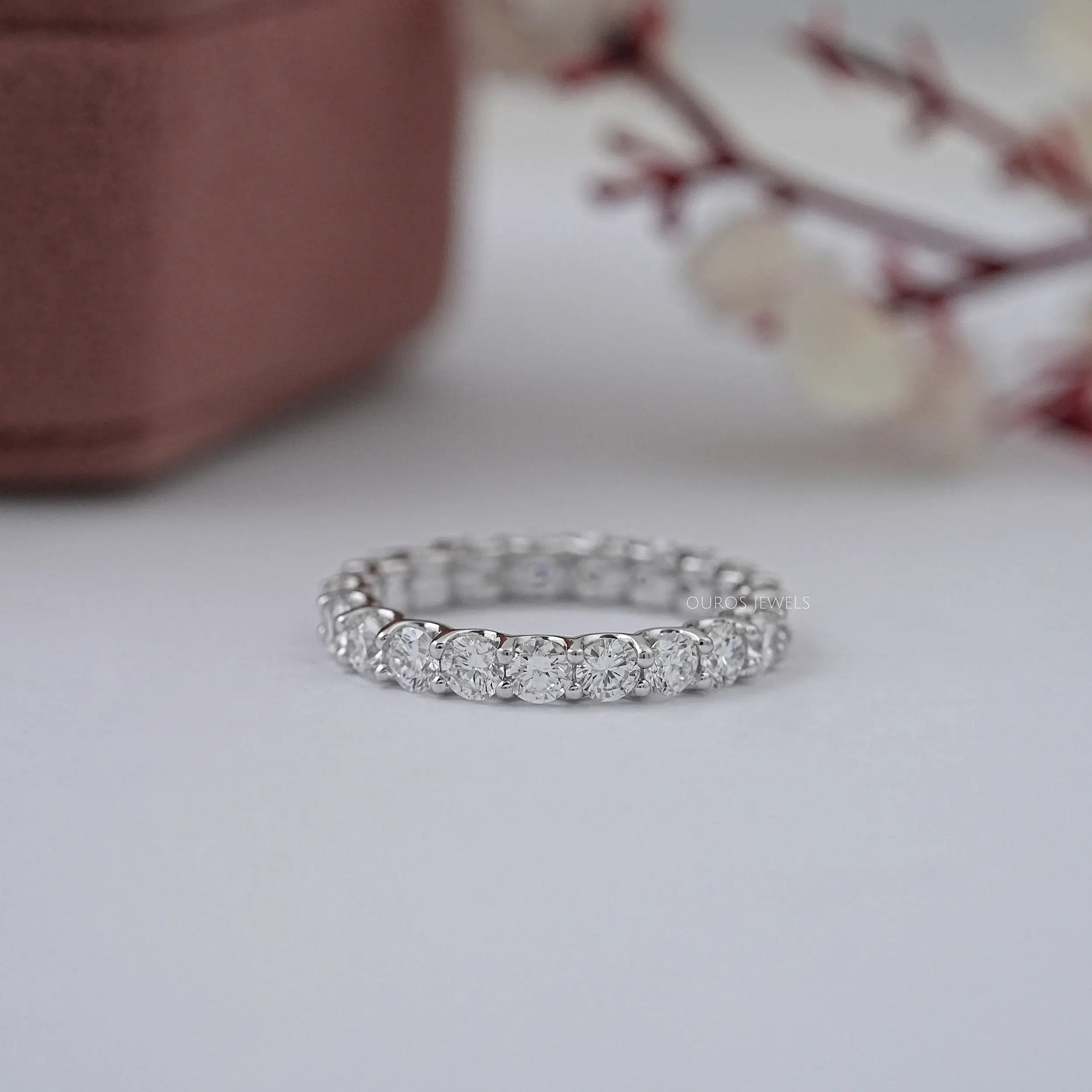 3.00 MM Round Lab Grown Diamond Wedding Ring