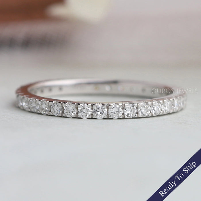 Round Stackable Eternity Wedding Band