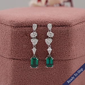 Gemstone Diamond Drop & Dangle Earrings